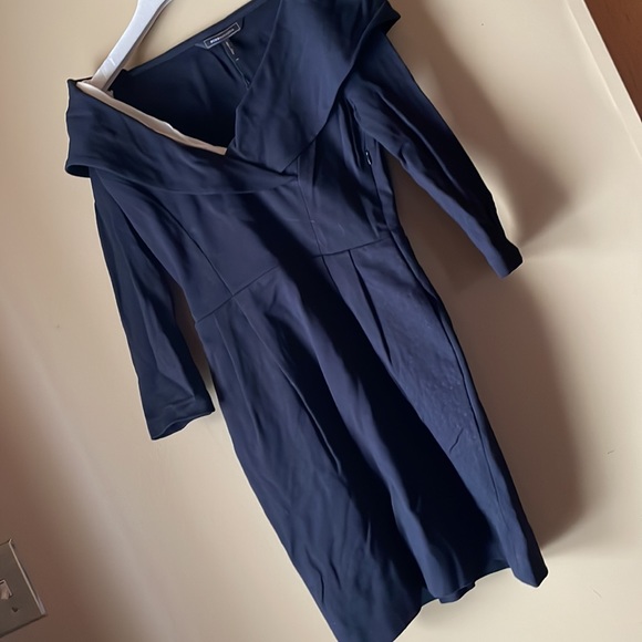 BCBG Max AZRIA portrait collar ponte dress sz6 NWT - Picture 2 of 8